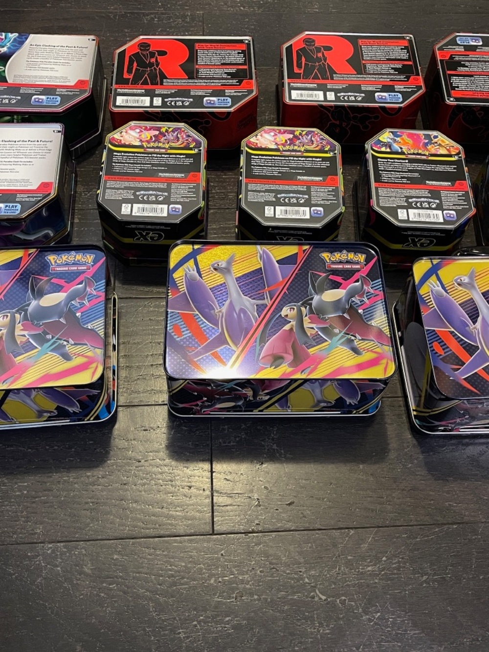 LOT OF 12 Pokemon TCG Empty Tins Collector Chest Lunch Box Mini Tin Storage - Picture 9 of 10